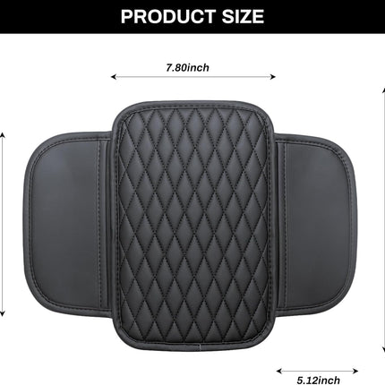 Upgraded Microfiber Leather Car Armrest Cover with 2 Storage Bags, Universal Fit