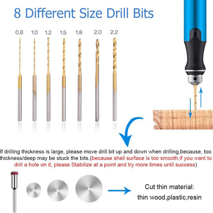 Mini Drill Pen Kit – 3-Speed Cordless Hand Drill for Resin, Wood & DIY
