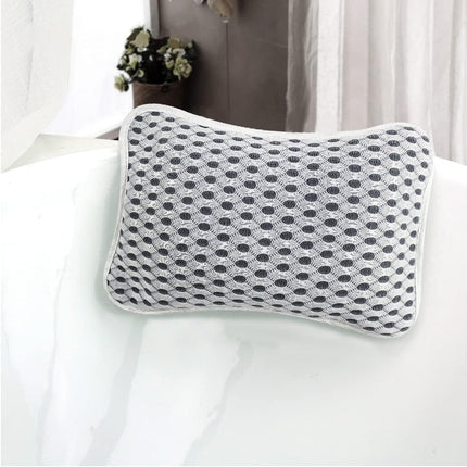 Luxury Bath Pillow for Tub, Waterproof Neck & Back Support, 2 Strong Suction Cups