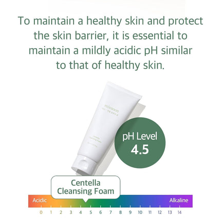 Centella Cica Cleansing Foam 150ml, Low pH Soothing Face Wash for Hydration & Glow
