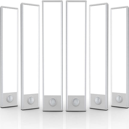 6 Pack Rechargeable Motion Sensor Under Cabinet Lights 32 LED Magnetic USB-C White