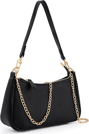 Women’s Small Leather Hobo Purse Shoulder Bag with Removable Strap