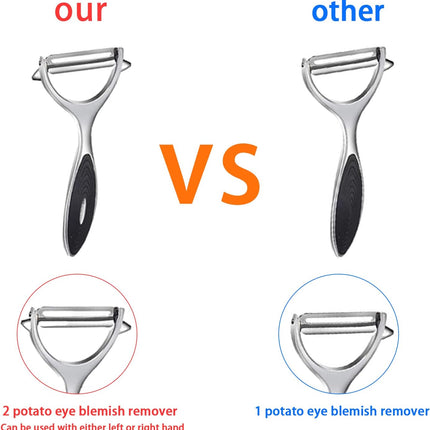 2PCS Vegetable Peeler Set Y & I Shape Stainless Steel Fruit Potato Peeler