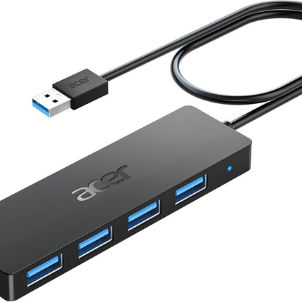 4 Port USB 3.0 Hub with USB C Power Port for Laptop PC Desktop 2FT