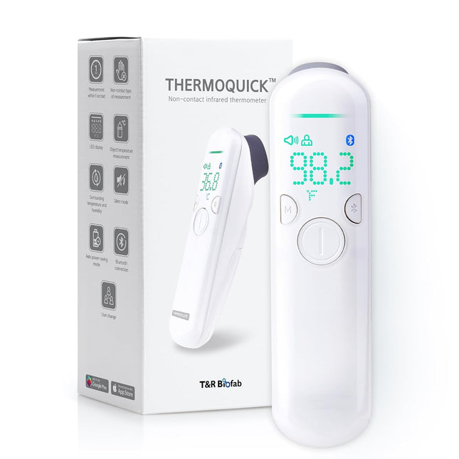 3-in-1 No-Touch Forehead Thermometer – Body, Room Temp & Humidity Check for All Ages