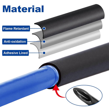 3/8" Heat Shrink Tubing, 32.8ft Roll, Adhesive-Lined, Waterproof for Automotive