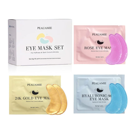 Under Eye Patches Gold & Hyaluronic Acid 30 Pairs for Dark Circles Puffiness