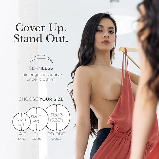Reusable Silicone Nipple Covers for Women Sticky Pasties with Travel Case