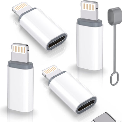4 Pack USB C to Lightning Adapter MFi Certified Fast Charging for iPhone