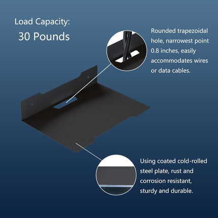 Wall Mount Floating Shelf – Medium Size for TV, Router, Speaker & Decor