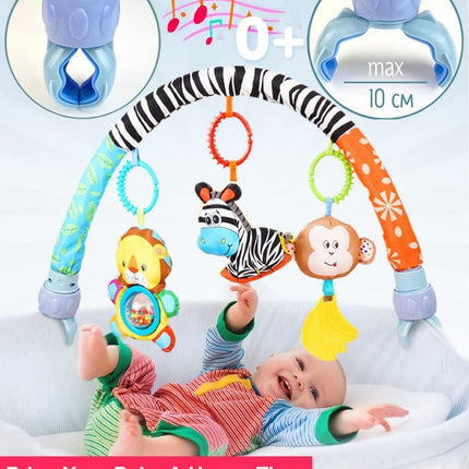 Baby Stroller & Car Seat Arch Toys – Adjustable Hanging Toy Bar Zebra