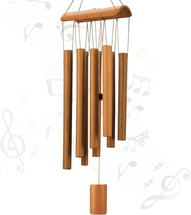Wind Chimes for Outside – Bamboo, Natural Sounds, Sympathy Gift for Mom & Garden