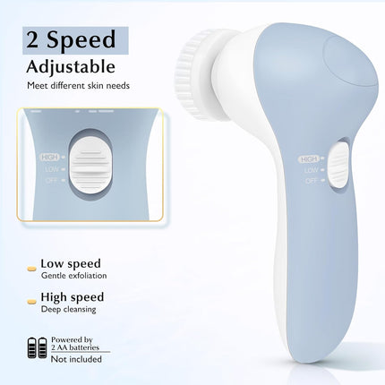 Electric Silicone Face Scrubber Facial Cleansing Brush Deep Clean Waterproof