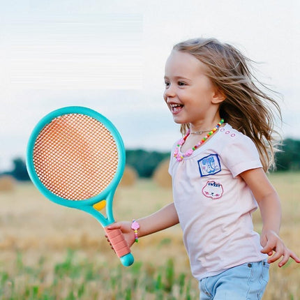 Kids Tennis Racket Set with 2 Lightweight 15-Inch Rackets, Ball and Badminton Toy