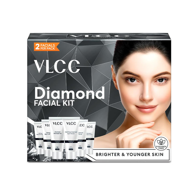 Diamond Facial Kit 2.12oz – Salon Facial in 6 Steps, Cleanser & Scrub Included