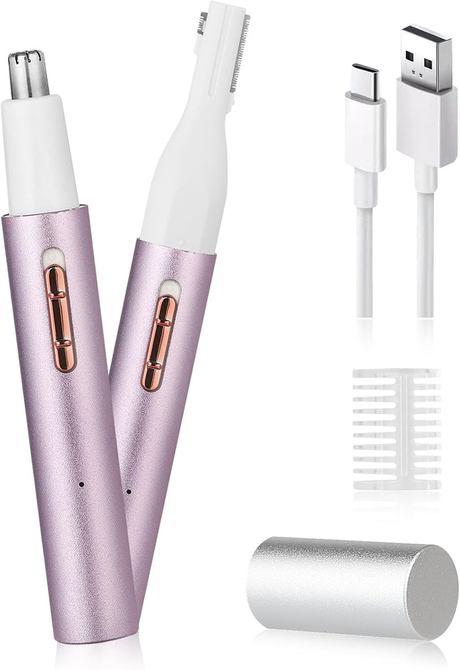 2026 Rechargeable Nose & Ear Hair Trimmer, IPX7 Waterproof Facial & Brow Groomer