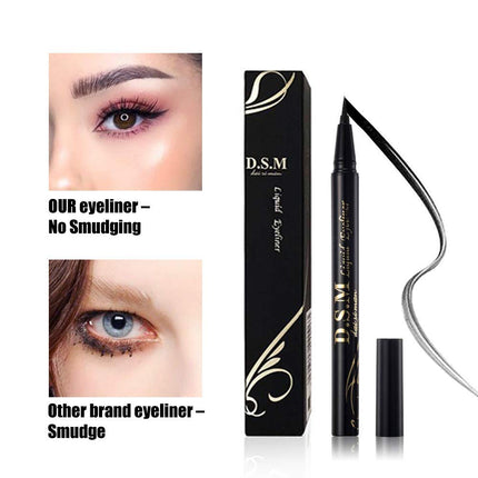 2PCS Waterproof Liquid Eyeliner Pens, Long-Lasting Smudge-Proof Black Precision Liner