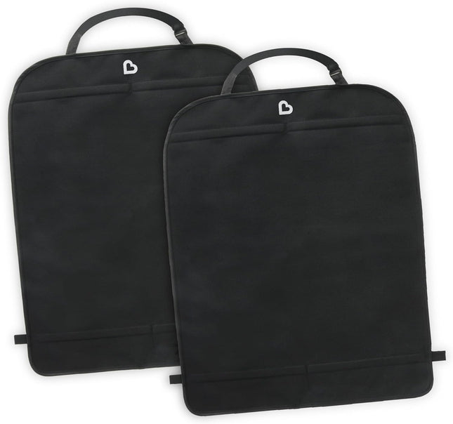 2-Pack Deluxe Kick Mats™ Car Seat Protector for Kids – Black Back Seat Cover