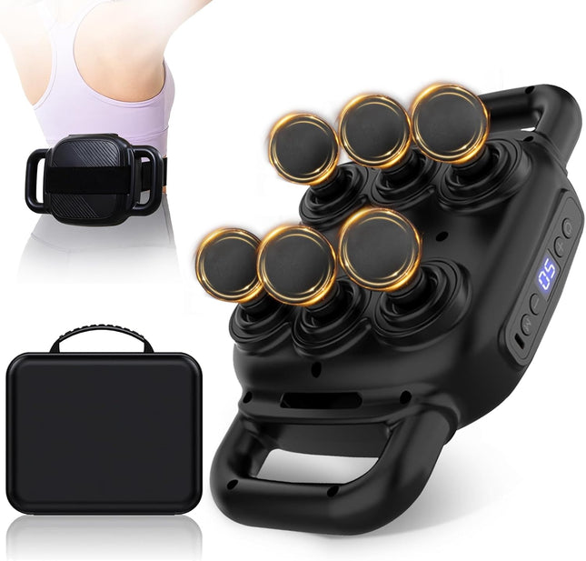 Six Head Massage Gun 50 Intensity 9 Modes Muscle Pain Relief Device