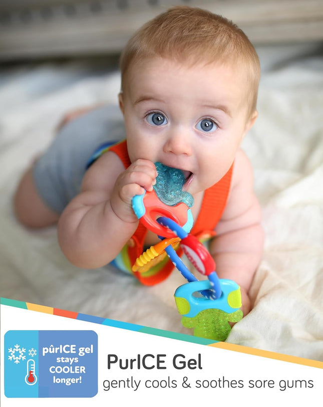 Baby Ice Gel Teether Keys Silicone Teething Toy for Sore Gums 3+ Months