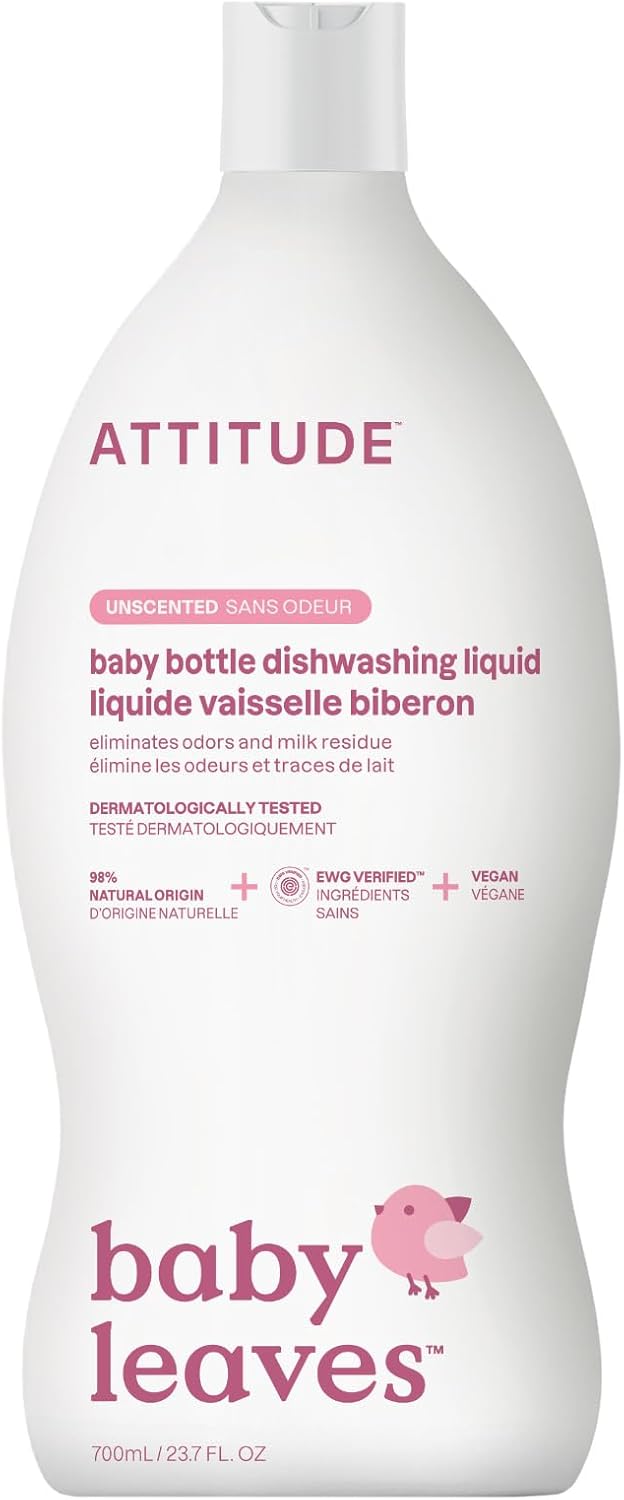 Baby Bottle Cleaner & Dish Soap, 23.7 Fl Oz – EWG Verified, Fragrance-Free, Tough on Milk Film