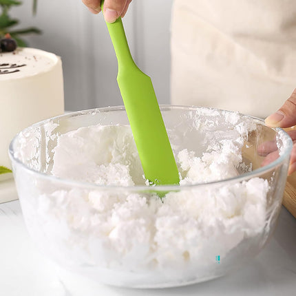 5PCS Silicone Jar Spatulas, Long-Handle Sourdough, Cake Cream & Butter Scrapers