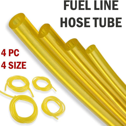 4PCS Fuel Gas Line Hose Tubing, 4 Sizes for Chainsaw Trimmer Blower Lawn Mower