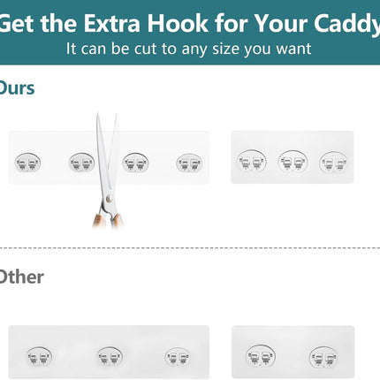 14-Pack Shower Caddy Adhesive Replacements – Strong Hooks for Corner Shelves