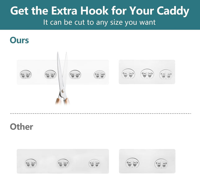 14-Pack Shower Caddy Adhesive Replacements – Strong Hooks for Corner Shelves