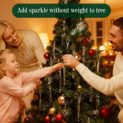 18Pcs Acrylic Crystal Snowflake Ornaments for Christmas Tree Decorations