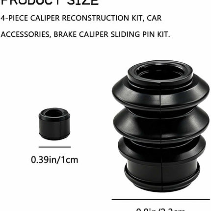 4PCS Brake Caliper Pin Bushing Kit, Rubber Slide Pin Boots for Honda Chevy Pontiac