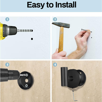 2-Pack Wall-Mount Towel Hooks – Heavy Duty Black Matte Stainless Steel