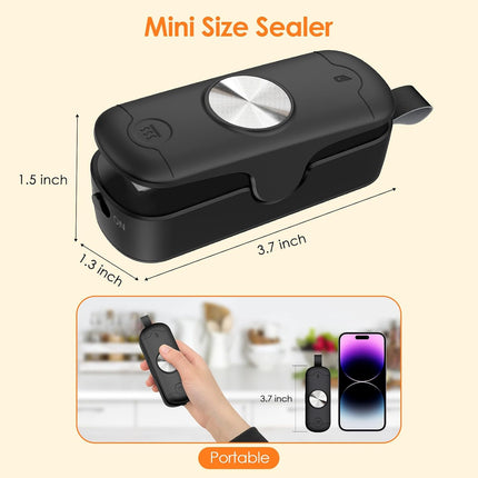 Mini Heat Sealer for Food Bags – 2-in-1 Portable Resealer with Cutter