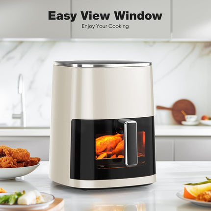 6QT Square Air Fryer with Viewing Window 12 Modes Digital Cooking Oven