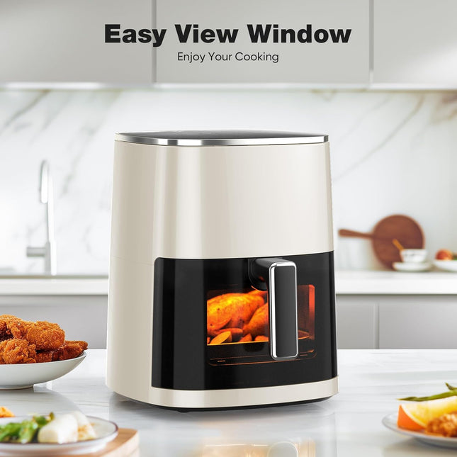 6QT Square Air Fryer with Viewing Window 12 Modes Digital Cooking Oven