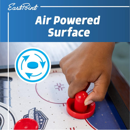 Tabletop Air Hockey Game, Compact Table with LED Scoreboard, Pucks & Pushers