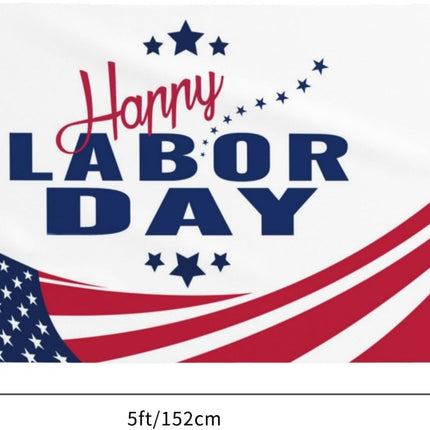 3x5 Ft Happy Labor Day Flag Outdoor Holiday Decoration American Banner