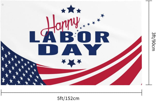 3x5 Ft Happy Labor Day Flag Outdoor Holiday Decoration American Banner
