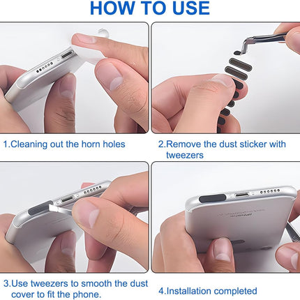 56-Piece USB-C Dust Plug & Cleaning Kit – Anti-Dust Covers, Brush & Mesh
