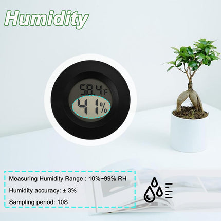 Mini Hygrometer Thermometer 2-Pack – Indoor/Outdoor, Fahrenheit & Celsius