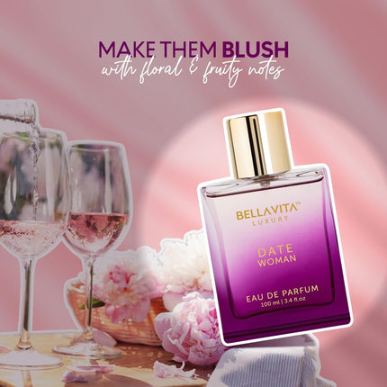 BellaVita DATE Woman Eau de Parfum 100ml Floral Fruity Perfume for Women