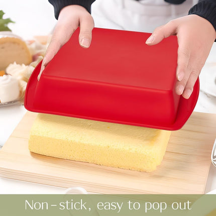 8 Inch Silicone Square Cake Pan Nonstick Baking Mold for Cake, Brownie, Bread