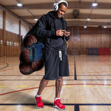 Extra Large Mesh Sports Ball Bag 30x40in for Soccer Basketball Volleyball