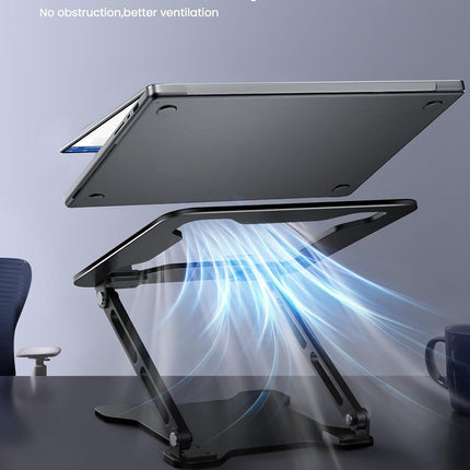 Portable Metal Laptop Stand with Cooling Design for Desk and Notebook