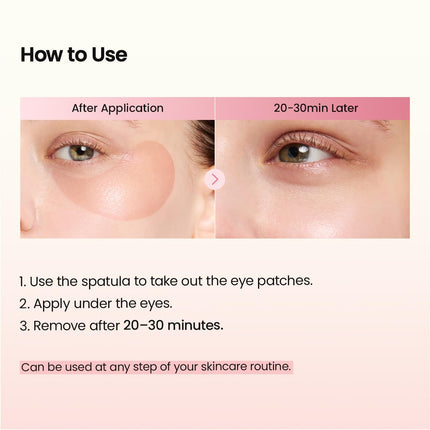 60 Count Hydrogel Under Eye Patches with Collagen Peptide, Anti Wrinkle Fine Lines