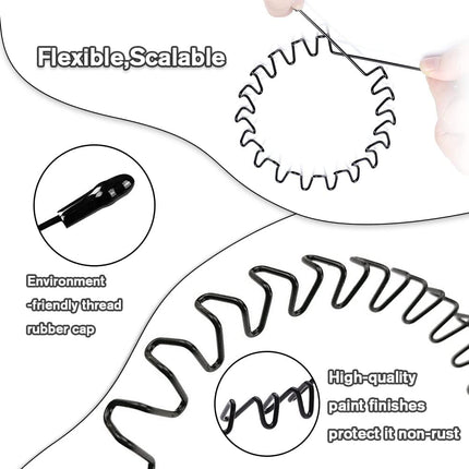 6-Pack Metal Hair Bands – Simple Elastic Headbands for Men & Women