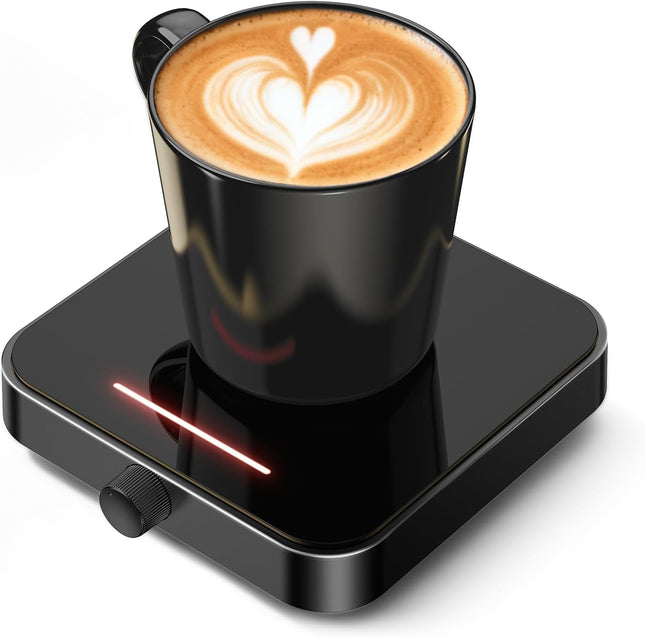 Electric Mug Warmer with 3-Temp Settings & Auto Shut-Off for Home & Office