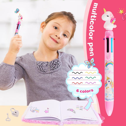 Axolotl Diary for Girls with Lock and Keys Kids Journal Writing Drawing Gift Set