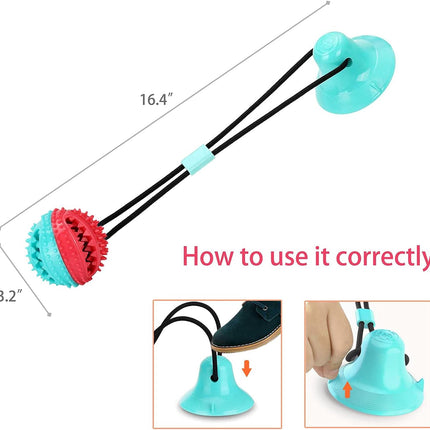 Dog Chew Toys for Aggressive Chewers – Puppy Training, Teething Rope & Puzzle Ball (Blue)