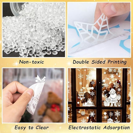 3FT Christmas Window Clings – Large Winter Stickers for Home & Refrigerator Decor